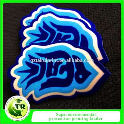 Custom Brand Name Logo 3d Flock Heat Transfer label for soccer club