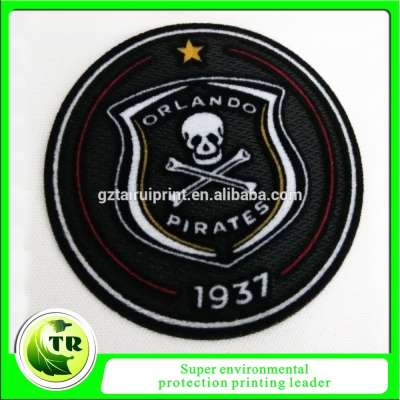 heat transfer 3D flock embroidery patches/badges for garment