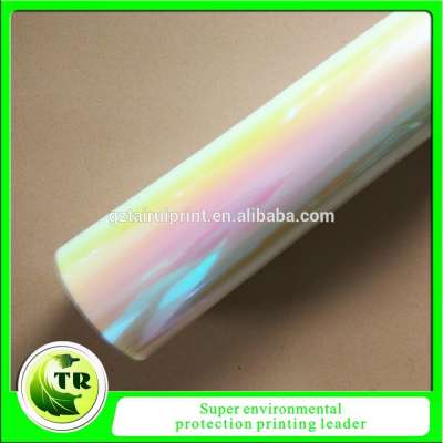 Rainbow color laser heat transfer thermo film for clothing