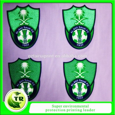 high quality 3D washable flocking silicone patch logos