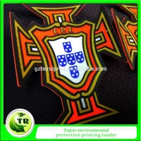 enviromental silicone heat transfer badges/logos for portugal football club