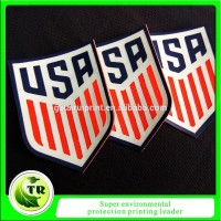 silicone+fabric 3D thick heat transfer badges/patches of USA soccer club